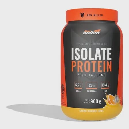 Whey Isolate Protein Pote 900g New Millen - Sabor Orange Juice
