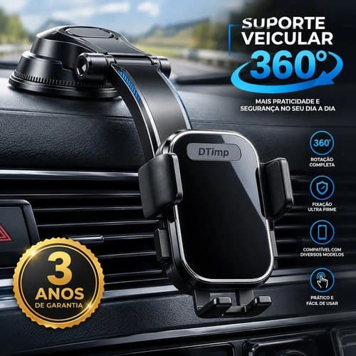 Suporte Celular Veicular 360°