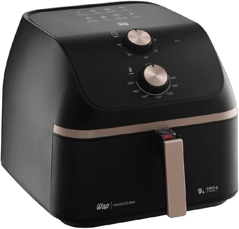 WAP Fritadeira Air Fryer MEGA FAMILY 9L - Circulação 360° - 1900W